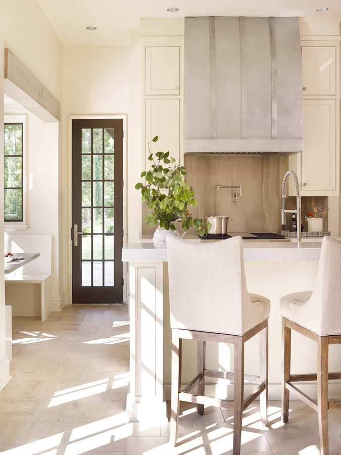 White beautiful kitchen designed by Jeffrey Dungan and Dungan-Nequette. https://kristywicks.com