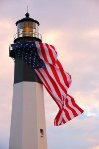 flag hanging from lighthouse. https://kristywicks.com