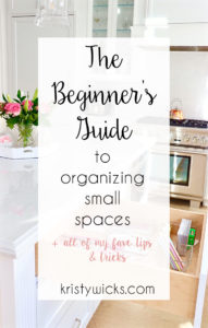 The best tips for Organizing those tricky small spaces like the Junk Drawer, Linen Closet, and Closet!
