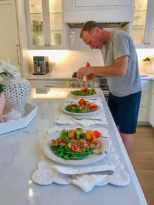 Grilled Chicken Plate, Veggie Skewers and Spanish Rice Recipe