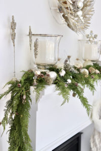 Simple and Neutral Christmas Mantel