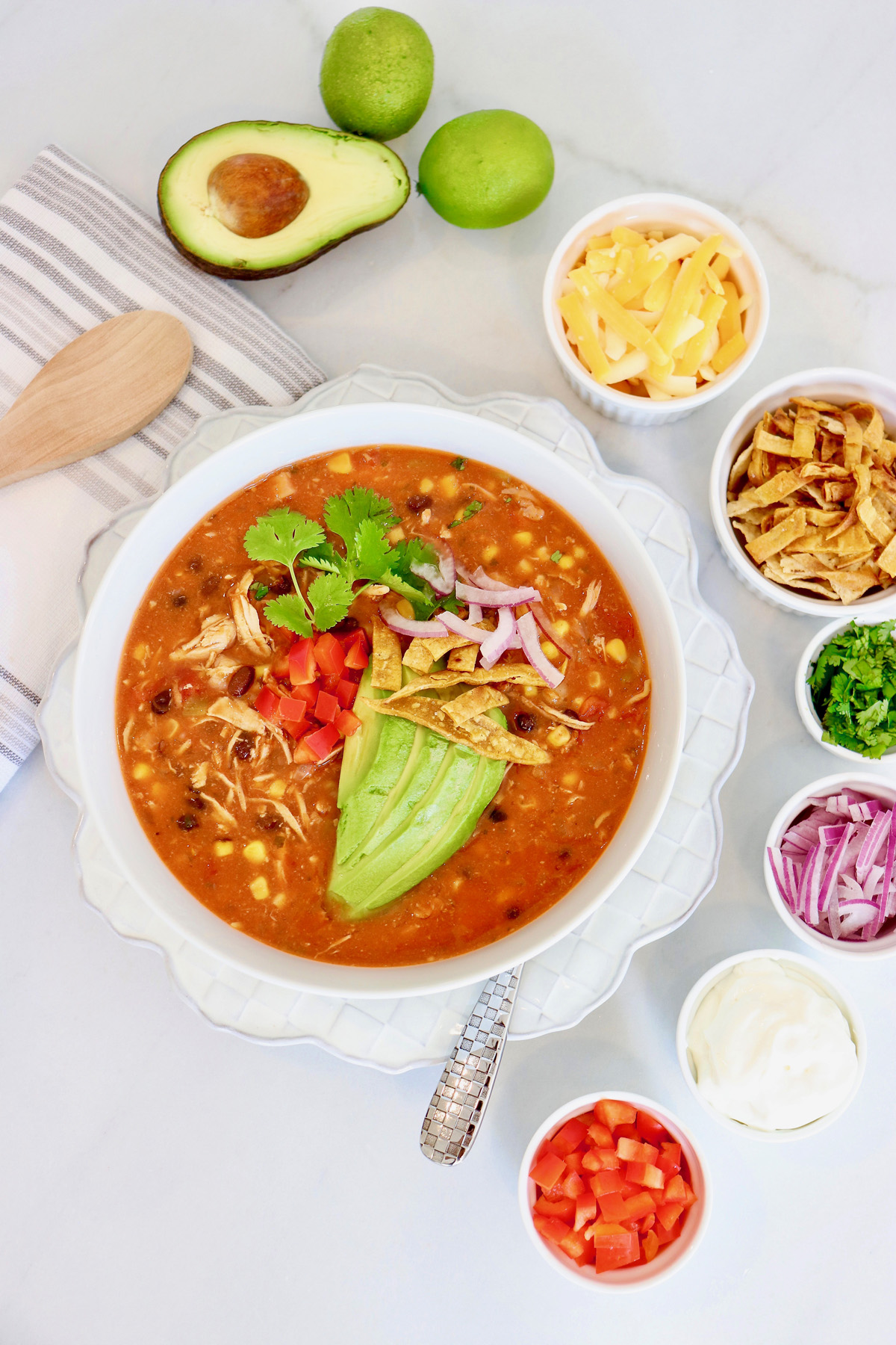 Jeff's chicken tortilla soup recipe is flavorful and easy to make for a last minute quick and easy meal. So delicious!