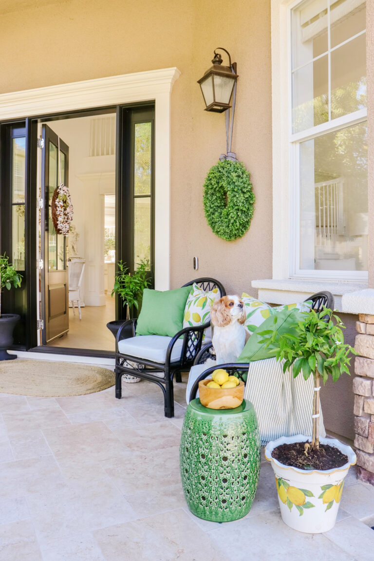 Front Porch Summer Refresh - Lemon Themed! - KristyWicks.com