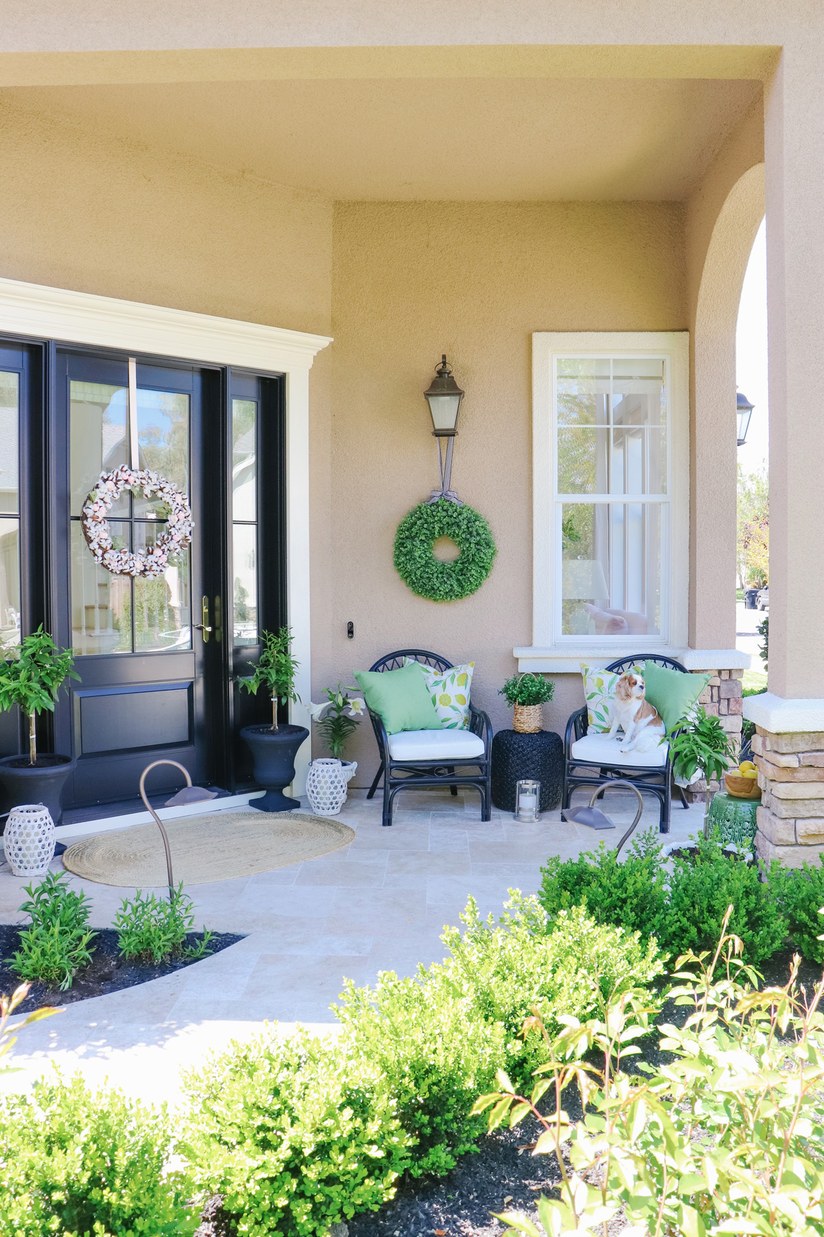 Front Porch Summer Refresh - All the cutest green & lemon themed outdoor decor. | Kristy Wicks