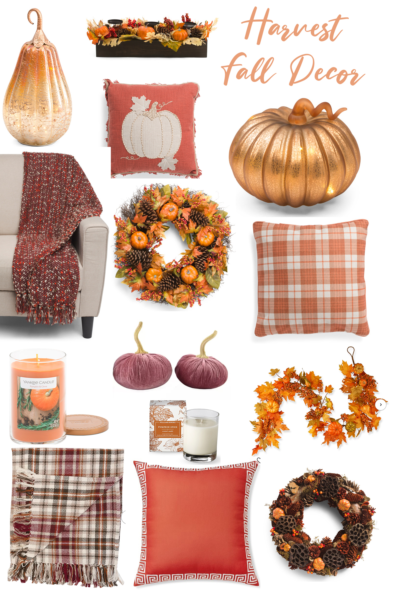 Colorful Fall Outdoor Inspiration and Decor - Pumpkins, harvest, oranges, reds, yellows and more this year. Everything a cozy outdoor space needs in autumn!