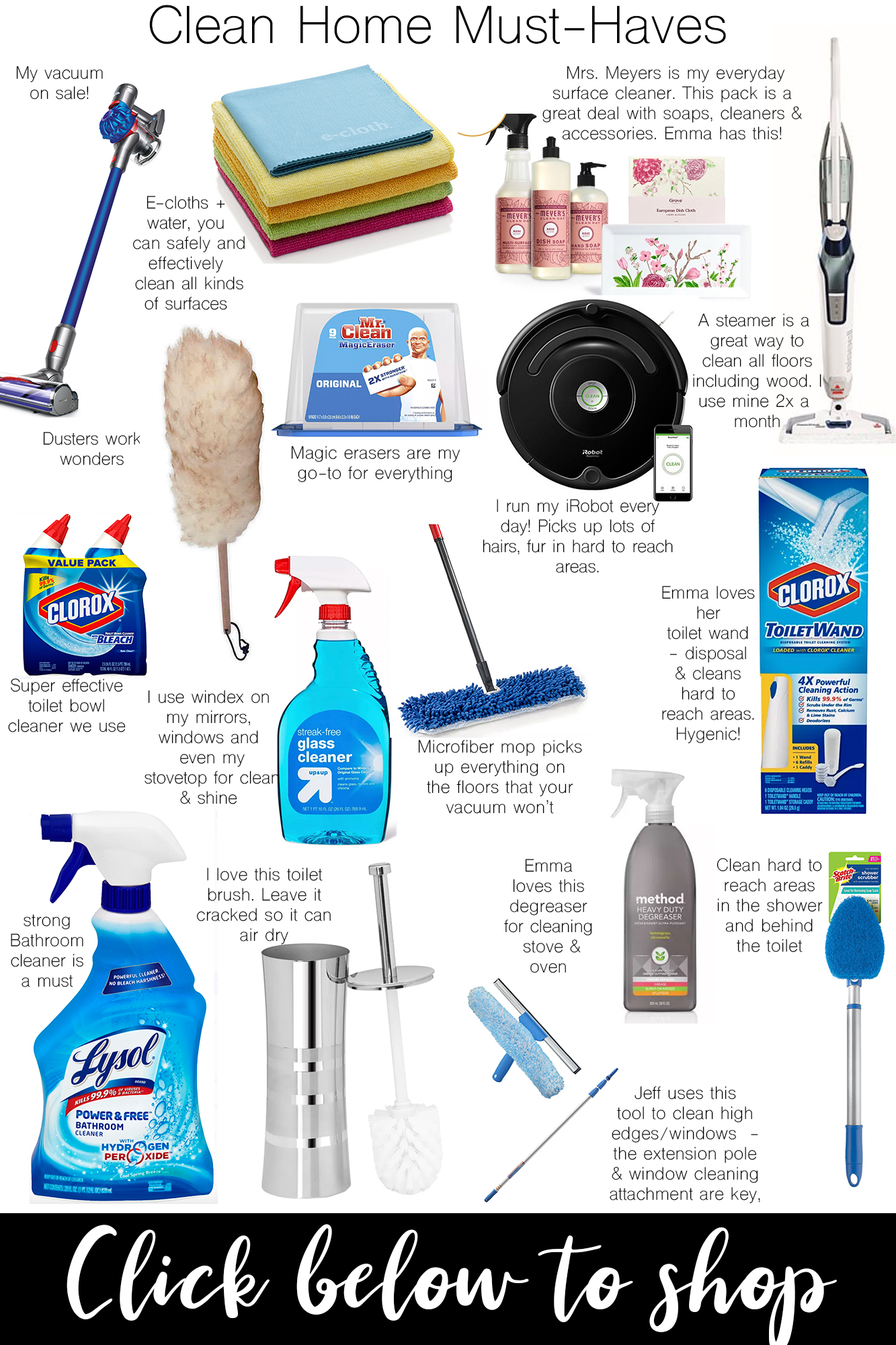 16 Cleaning Supplies & Tools You Can't Live Without - Best deep cleaning routine and cleaning products everyone needs in their home. Disinfect your home!