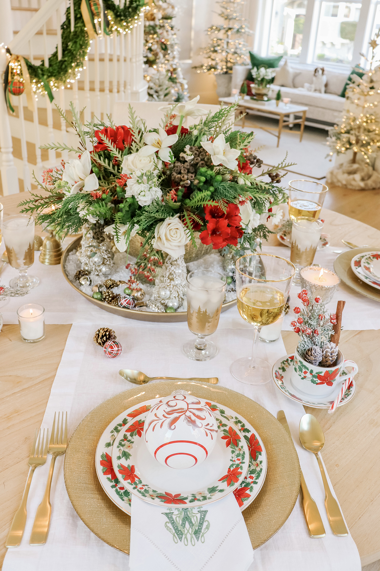My 2020 Winter Tablescape with Vintage-Style Decor - Lovely decor pieces and affordable options at all price points, vintage christmas decor ideas
